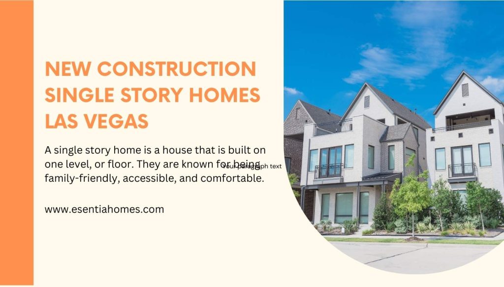 New Construction Single Story Homes Las Vegas